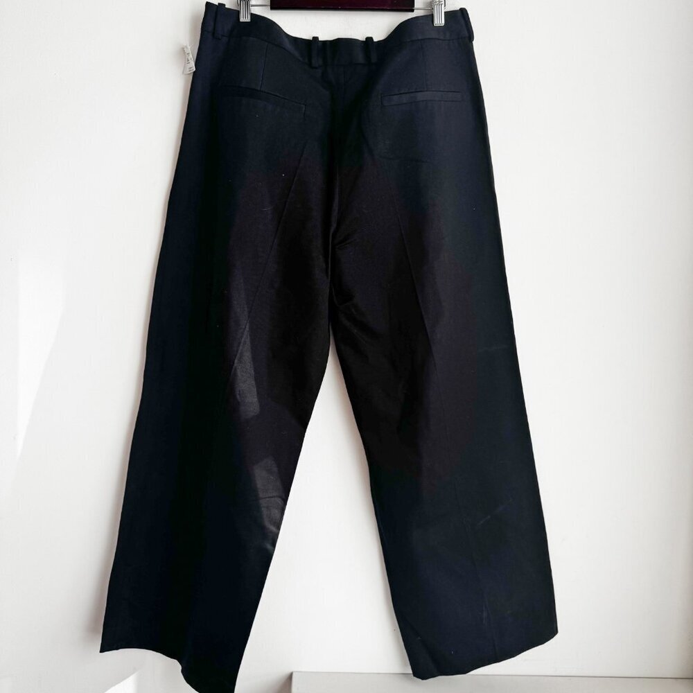 Massimo Dutti Full Lenght Wide Leg Darted Trouser Black 12 - Picture 6 of 9
